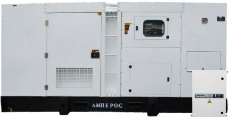 АМПЕРОС АД-640-Т400 в кожухе с АВР